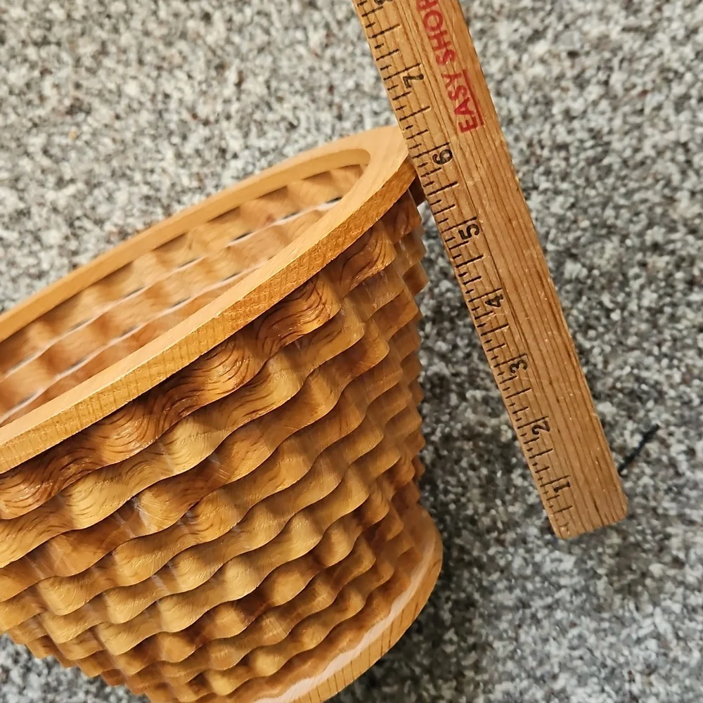Handcrafted Wooden Fruit Accent Bowl